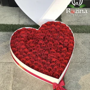 باکس گل قلب آتشین