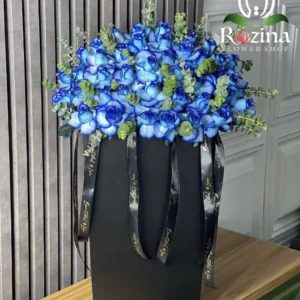 باکس گل آرامش آبی