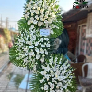 تاج گل ترحیم سه طبقه سوگند