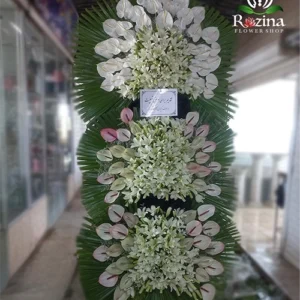 تاج گل ترحیم سه طبقه شرکتی گیسو