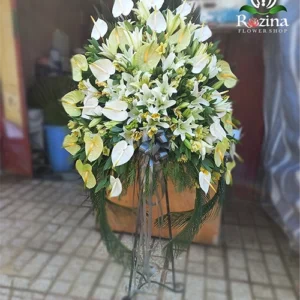 تاج گل پایه فانتزی ترحیمی