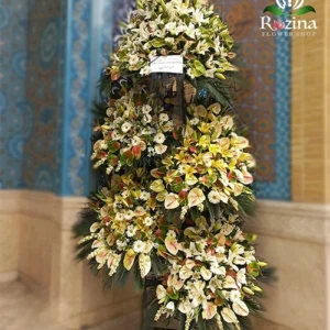 تاج گل پنج طبقه ترحیمی فانتزی کابان